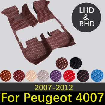 Egyedi, Kiváló Minőségű Bőr Autó Szőnyeg A Peugeot 4007 2007~A 2012-Belső Kiegészítők, Szőnyegek Autó Stílus Szőnyeg