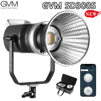 GVM SD300S 300W Fresnel Fény 5600K LED Videó Fény Fokozatmentes Fényerő CRI 97+ a Bowens-Hegy a Fotózás