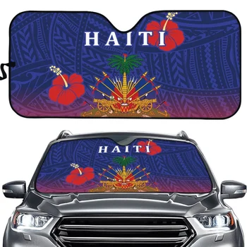 Haiti Zászló Nyomtatott Design Autó Szélvédő Napernyő Trend Univerzális Automatikus Szélvédő Árnyékban Járművek napvédő Férfiak Nők