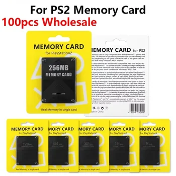 100-as Memória Kártya Sony Playstation 2 tároló játékok új memória kártya PS2 8MB 16 MB 32 MB 64 MB 128 mb Memória