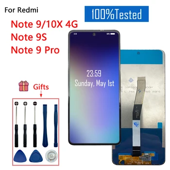 100% - ban Tesztelt Kijelző A Xiaomi Redmi Megjegyzés 9 Pro 9s 10X 4G LCD Kijelző Digitizer Csere Összeállítás Alkatrészek Nincs Keret + Ajándék