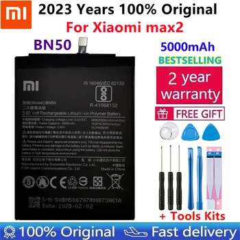 100% Eredeti, Új, Magas Minőségű Xiao Mi BN50 Akkumulátor Xiaomi max2 max 2 5000mAh Akkumulátorok Volta