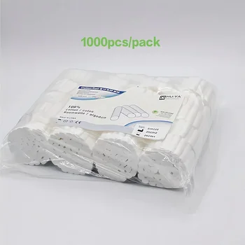 1000pcs/Csomag Eldobható Fogászati Pamut Roll Szóbeli Alvadási Stick Steril Tisztítás 100% Pamut Fogászati Kezelés Anyagok