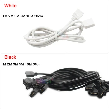 1db 30cm1M 2M 3M 5M 10 M 3528 5050 SMD RGB LED Szalag 4 PIN RGB led-es Hosszabbító Kábel csatlakozó kábel Vezeték 4 tűs