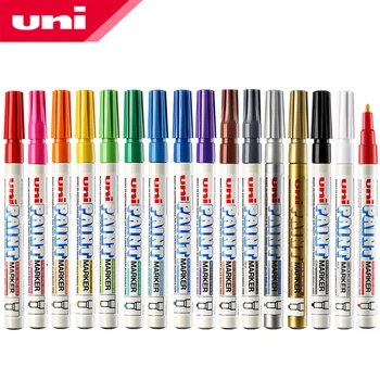 1db meghatározott UNI PX-21 kis Festék Pen Touch-up Toll 15-színű Vízálló Ipari Nem halványuló Gumi Állandó Jelölő Festék, Toll