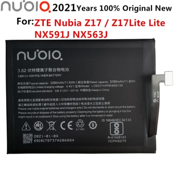 2021 Új 3200mAh Li3932T44P6h806139 Mobiltelefon Akkumulátor A ZTE Nubia Z17 / Z17Lite Lite NX591J NX563J Akkumulátorok