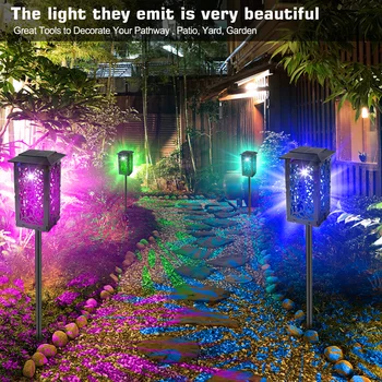 2023 Napelemes Lámpák összecsukható táj kerti lámpák led kültéri, vízálló út szépítés dekoratív padló LED világítás