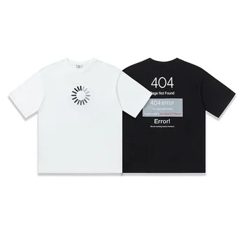 2023 Vetements T-Shirt 404 Nem Talált Nyomtatás 1:1 Magas Minőségű Túlméretezett VTM-Férfi, Női Felsők, T-Shirt