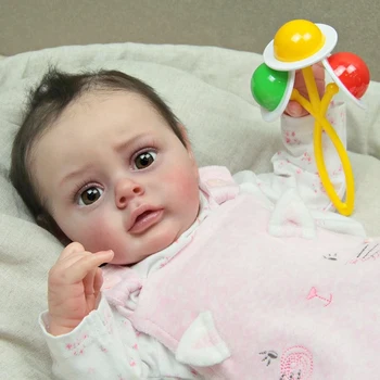 20Inch Már Elkészült Festett Reborn Baba Újszülött Chloe 3D-s Bőr Kezét Részletes Festett Bőr Látható Vénák Csepp Szállítás