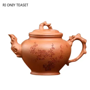 230ml High-end Yixing Nyers Érc Lila Agyag Teáskannák Híres Művészek, Kézzel készített Tea-Fű Szépség Vízforraló Kínai Zisha Teás Készlet Gyűjtemény