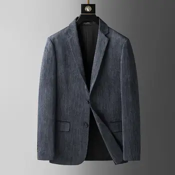 5736-férfi koreai változata trendi egyetlen nyugati kabát tavaszi, vékony Brit stílus csinos kis ruha
