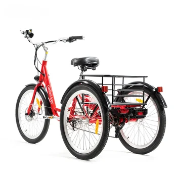 7 Sebesség 18.2 Á Trike Cserélhető Lítium Elem 750W Három Kerék Kerékpár Kövér Gumiabroncs Felnőtt, 3 kerekű, Elektromos Tricikli Cargo Bike