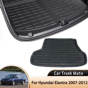 a Hyundai Elantra Avante HD 2007~2012 3D-s Autó-Ellenes piszkos Csomagtartóban Szőnyeg EVA Anyag Autó Hátsó Rakomány Tálca Csomagtartóban Szőnyeg Hátsó Pad Boot