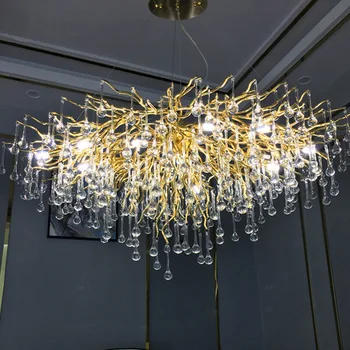 A poszt-modern, Világos Luxus Kristály Nappali Lámpa Szálloda Halljában Duplex Villa Étterem, Személyre szabott Kreatív Design Csillár
