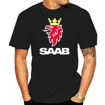 A SAAB Automobile Autó Logó Új Póló Nyári Mens Megfelelő Nyomtatott nők tshirt