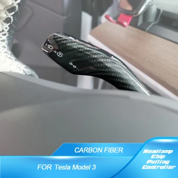 Autó Fényszóró Villanyt Sebességváltó Vezérlő Berendezés A Tesla Model 3-2018 - 2020 Fényszóró Sebességváltó Vezérlő Berendezés Fedelét Szénszálas