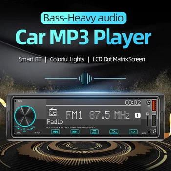 Autó MP3 2.5 D Képernyő Teljes érintőgombok 1DIN Autós MP3 Lejátszó TF Kártya U Lemez Lejátszás, AUX Audio Bemenet BT Kapcsolat FM Rádió
