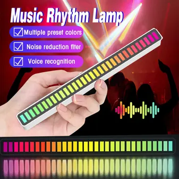 Autó RGB LED Szalag Light Music Sound Control Pickup Ritmus Környezeti Lámpa Hangulatú Éjszakai Fények, A Bár, a Szobában TV Játék Dekoráció