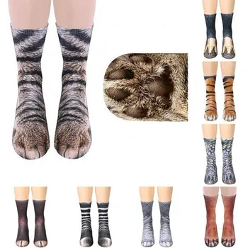 Az Amazon robbanásveszélyes 3D nyomtatott zokni vicces állati láb-zokni tigris aranyos alkalmi divat-férfi, női zokni