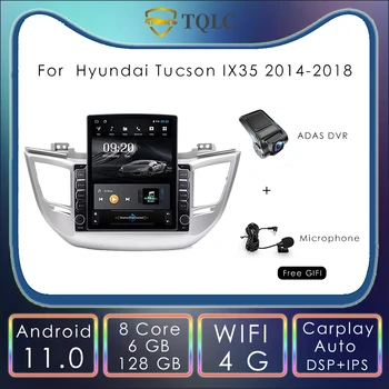 DSP Android Autó Rádió Tesla Stílus Függőleges Hyundai Tucson IX35 2014-2018 9.7