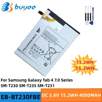 EB-BT230FBE Eredeti Tabletta Akkumulátor Samsung Galaxy Tab 4 7.0 Nook SM-T230 T231 SM-T235 3.8 V 15.2 M 4000mAh