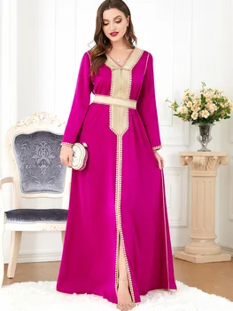 Eid 2023 Ramadan Muszlim Abaya Ruha Női Maxi Ruha Jilbab Törökország Iszlám Vestidos Elegáns India Marokkói Kaftán Arab Elbise