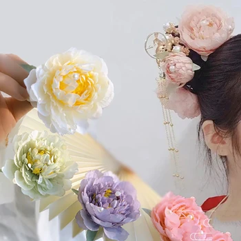 Elegáns Lemez Haj Kínai Stílusú Nők Hanfu Fejdísz Női Haj Botok Virág Hajtűket Haj Kiegészítők Beállítása Haj Villa