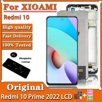 Eredeti Xiaomi Redmi 10 2022 21121119SG LCD érintőképernyő Képernyő Digitalizáló Közgyűlés A Redmi10 Miniszterelnök 2022 22011119TI LCD