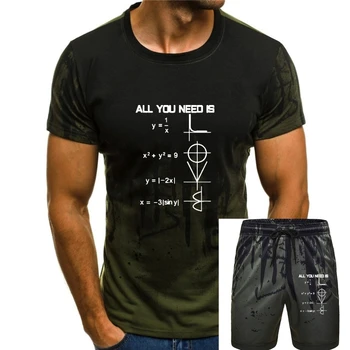 Férfi T-shirt, Magas Minőségű, 100% pamut matek szerelem nyomtatás póló, alkalmi, rövid ujjú o-nyak vicces emberek tshirt hűvös nyári póló