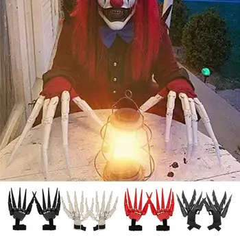 Halloween Csuklós Ujjak Scarry Hamis Ujjait, Kezét, Reális Horror Szellem Karom Kellékek 3D Nyomtatott Rugalmas Közös Csontvázak