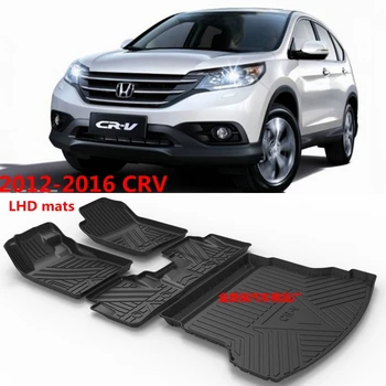 Használja a 2012-2016 Honda CRV autó szőnyeg Honda CRV autó szőnyeg CRV csomagtartóban mat Teljes Készlet Berendezés Alkalmas CRV vízálló szőnyegek