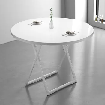 kerekasztal Mozgatható Egyszerű Étkező Asztal Haza Étkező Asztal Kölcsönző Asztal, Szék Kombináció Kis kerek Asztal