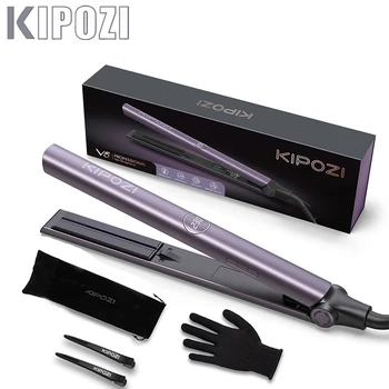 KIPOZI hajvasalót V5 Elektromos Vas Lemez Állandó Kontroll Fűtés Azonnali Warm-Up Automatikus Professzionális Gép lány gif