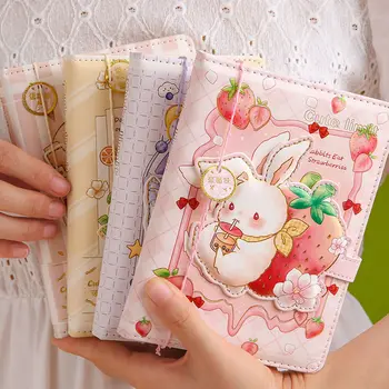 Kis friss kézikönyv gyermekek lányok notebook ins szél mágneses csat aranyos lány irodalmi magas érték Japán notebook