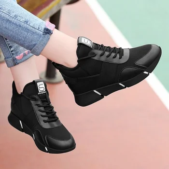 Kobiety jesień czarne trampki damskie nowe wygodne de sportowe oddychające sneakersy damskie de tenni biegania Zapatos De Mujer