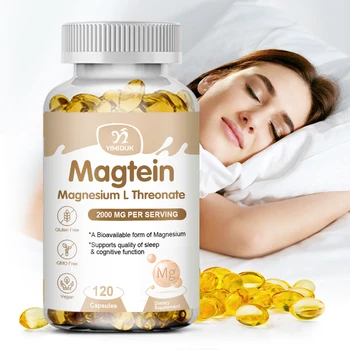 Magtein Magnézium L-Threonate Kapszula, Nagyon Felszívódó Magnézium&Javítja A Memóriát, Elősegíti Az Agy Egészségét, Javítja Az Alvás Minőségét