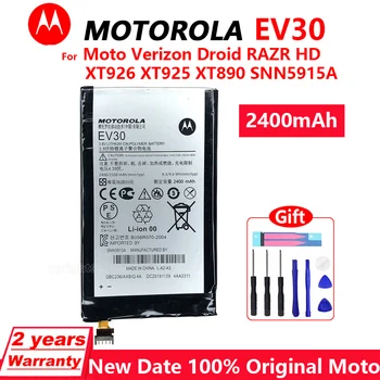 Motorola 100% Eredeti EV30 2400mAh Akkumulátorral A Motorola Moto Verizon Droid RAZR HD XT926 XT925 XT890 SNN5915A, Ingyenes Eszközök