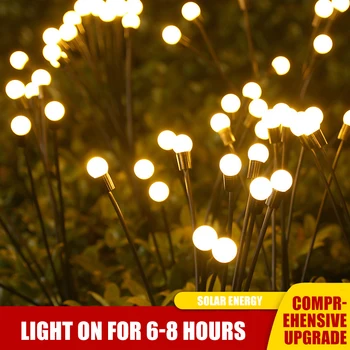 Napenergia Szentjánosbogár LED Kültéri Kerti Dekoráció Vízálló Táj Fények, Tűzijáték, Firefly Kerti Lámpák Haza Ország Erkély