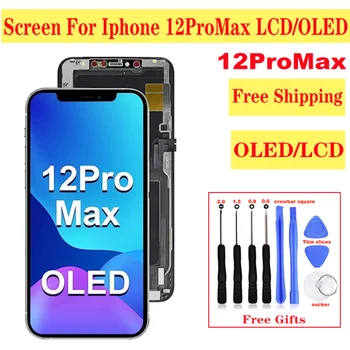 OLED Kijelző Az iPhone-12 Pro Max LCD 3D-s Touch Digitalizáló Közgyűlés iPhone 12 Pro Max Képernyő Cseréje Nem Halott Pixel