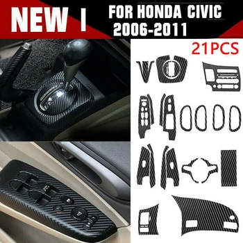 Praktikus, Tartós, Kiváló Minőségű, Új Autó Belső Matricák A Honda Civic 2006-2011 Fényes Kit Belső Wrap Berendezés
