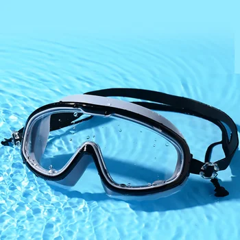 Profi Úszó Szemüveg Férfiak Nők Vízálló Búvárkodás UV Anti-Köd Állítható Szemüveg Oculos Espelhado Medence Szemüveg