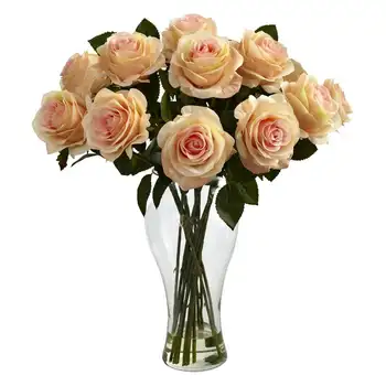 Rózsa Selyem Virág, Őszi dekoráció Pompass fű Préselt virágok Virágok mesterséges nagykereskedelmi Levelek dekoráció Virágok weddding d