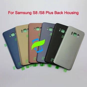 Samsung Galaxy S8 G950F S8 Plusz G955F Akkumulátor Fedél Hátsó Üveg Hátsó Ajtó Lakások Esetében SAMSUNG S8+ hátlap NEM a Kamera Lencséje