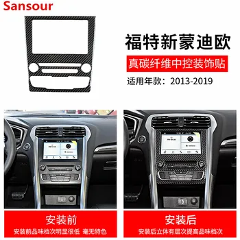 Sansour Szénszálas Autó Center GPS Navigációs Dekoráció Keret Fedél Belső Matricák Tartozékok Ford Mondeo 2013-2019
