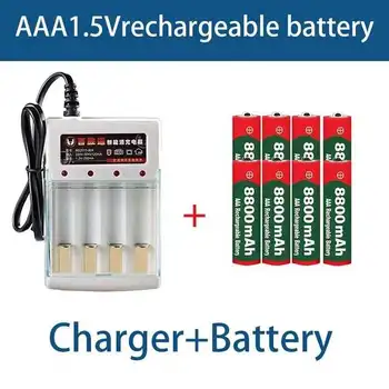 Sokkal de 20 akkumulátorok rechargeables, 8800 mah, 1,5 V-os AAA 8800mAh, avec 1 lot de 4 cellules