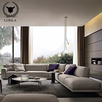 Szövet kanapé, szék, olasz stílus fény luxus stílusú, modern, nagy lakás kanapé high-end testreszabási