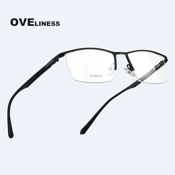 Titán Ötvözet, Szemüveg, Szemüveg Keret, a Férfiak Optikai tiszta lencse Átlátszó Rövidlátás szemüveget Férfi Fém szemüveg