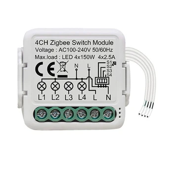 Tuya Zigbee Smart Switch Modul Relé Smartlife Vezeték Nélküli Vezérlés Kompatibilis Alexa Haza Yandex Alice