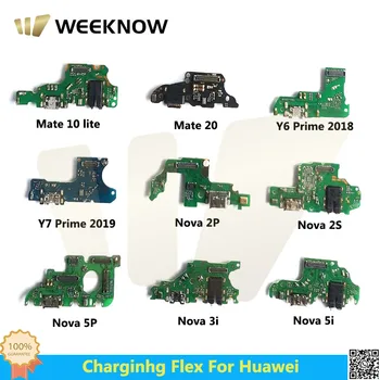 USB Töltő Dokkoló Gyors Töltés Port Flex Kábel Huawei Mate 10 Lite Y6P 2018 Töltés Lemez Flex Nova 2S 2P 5P 3i 5i