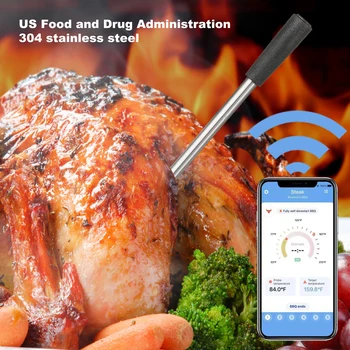 Vezeték Nélküli Hús-Hőmérőt Távoli Digitális Konyhai Főzés, Étel, Hús Eszközök Intelligens Digitális Bluetooth Barbecue Hőmérő